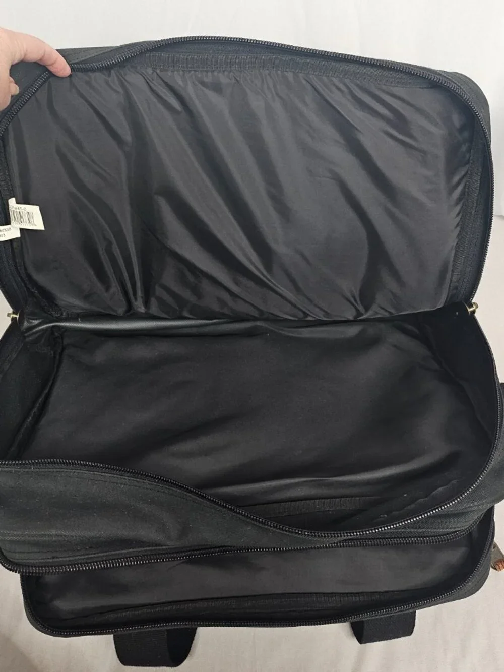 Cabela's Heavy Duty Canvas Messenger Laptop Travel Bag I  Leather Trim I Black